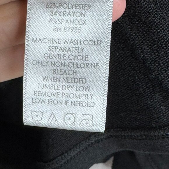 Logo Lounge by Lori Goldstein Womens XL Waterfall‎ Cardigan Black Side Pockets - Picture 5 of 6